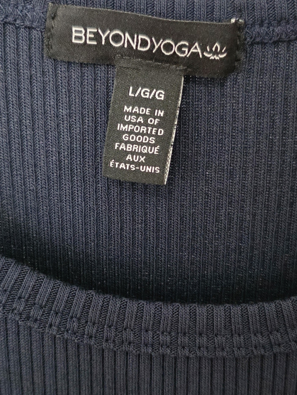 NWT Beyond Yoga Formation Tank Nocturnal Navy Size L - Picture 6 of 8